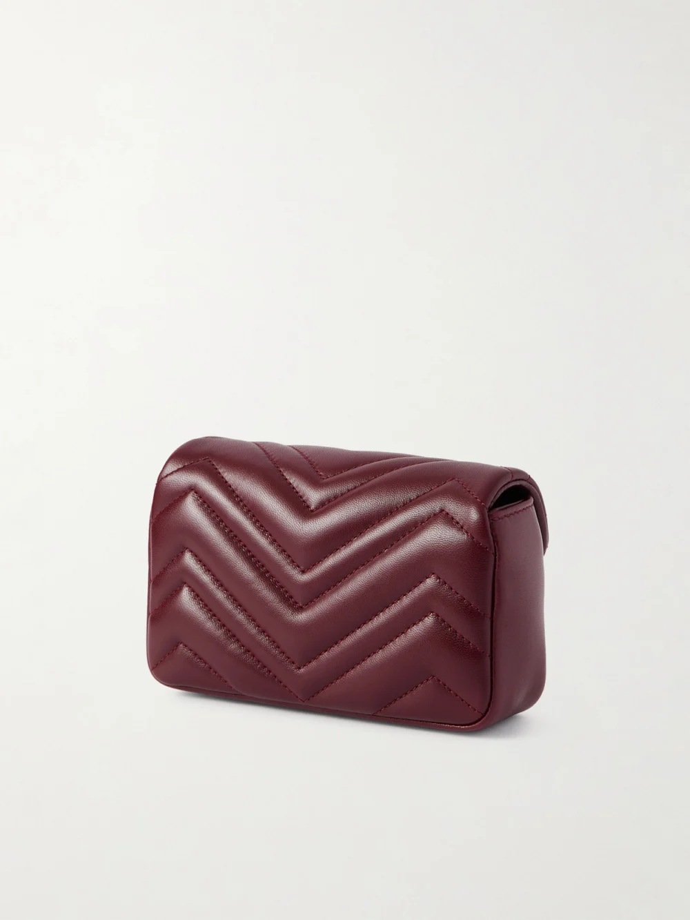 Back view of the Gucci Gg Marmont Mini Matelassé Leather Shoulder Bag