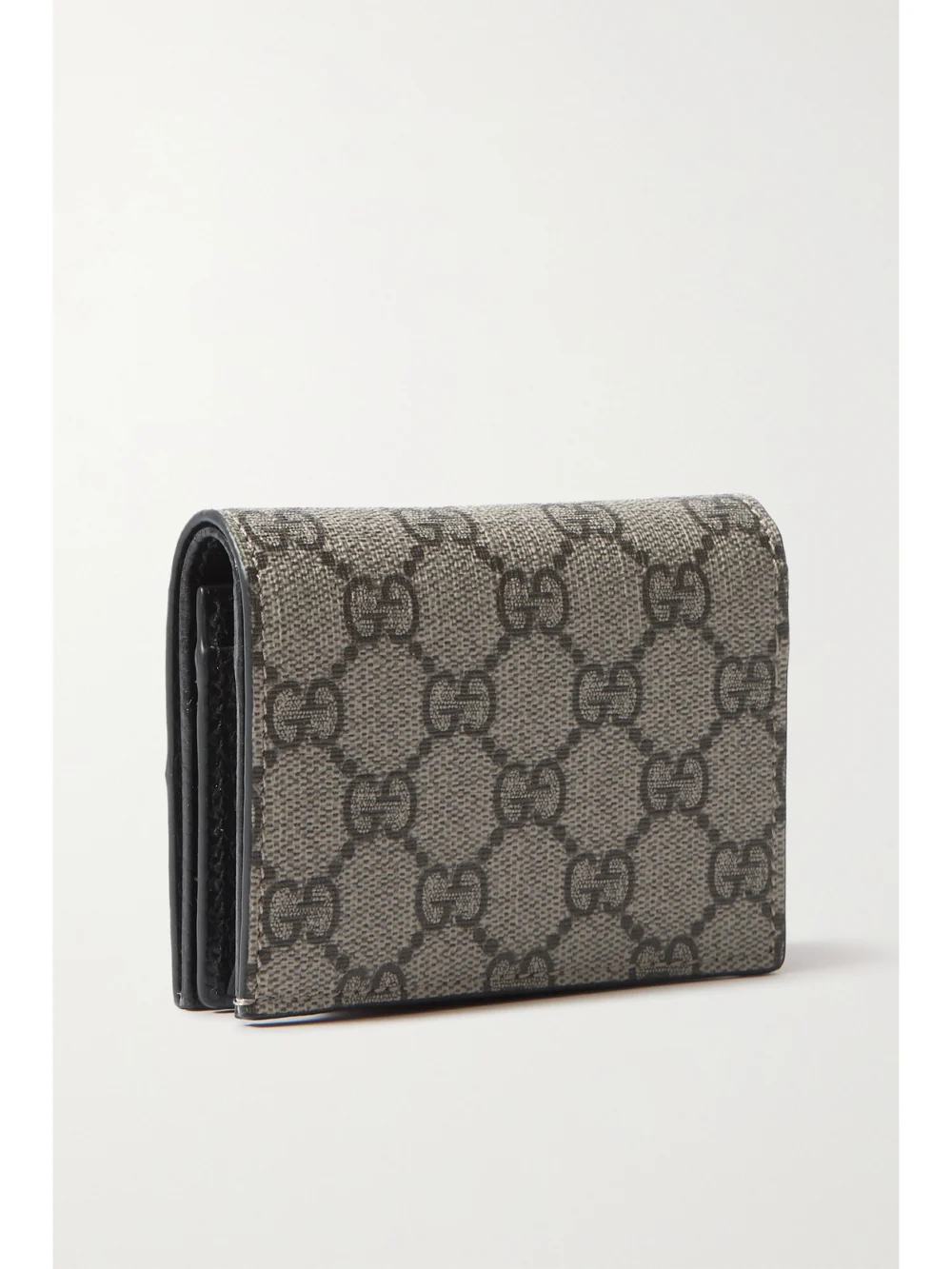 Back view of the Gucci Gg Marmont Petite Textured-leather and Printed Coated-canvas Wallet