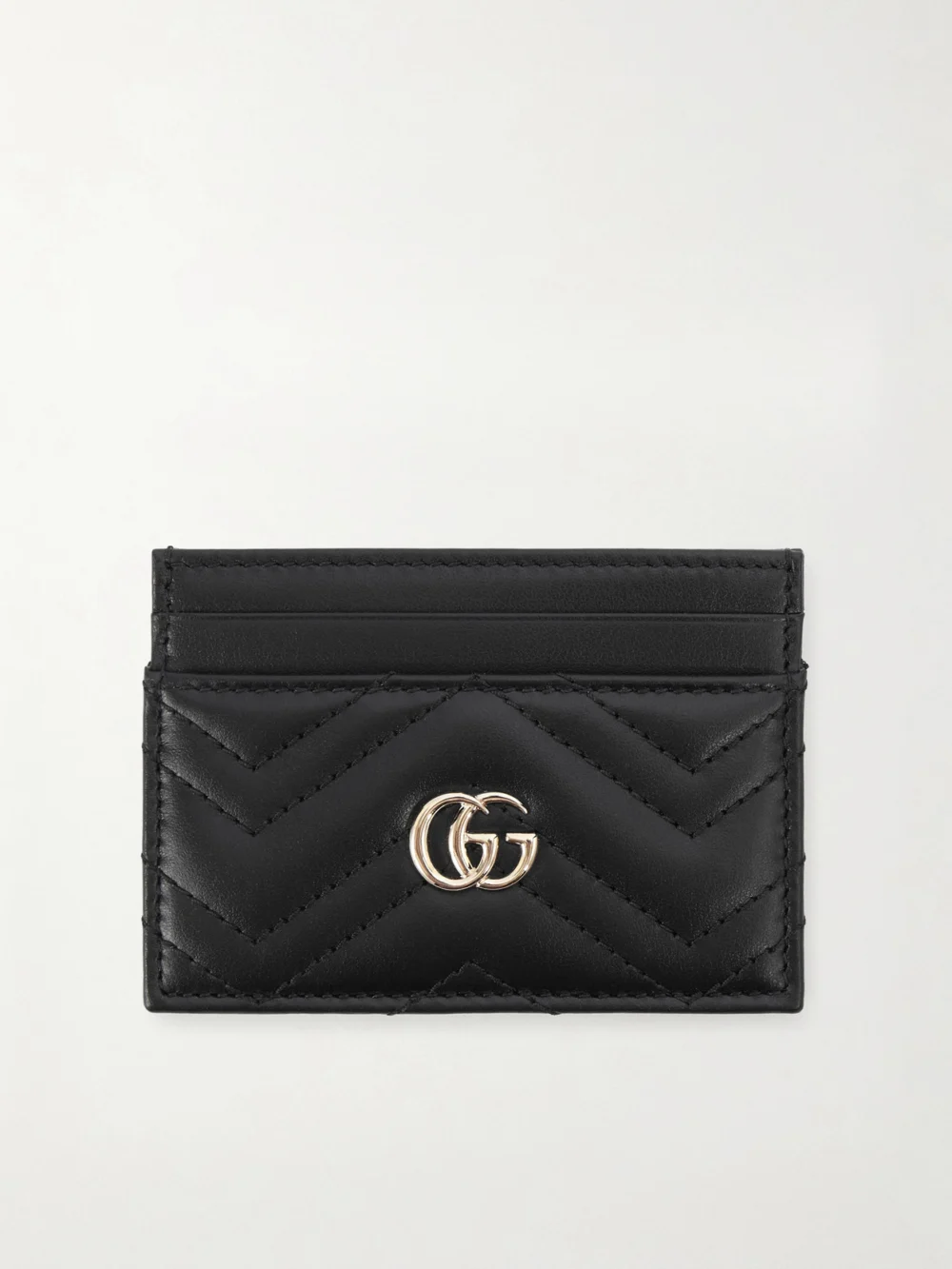 Gucci Gg Marmont Quilted Leather Cardholder in black