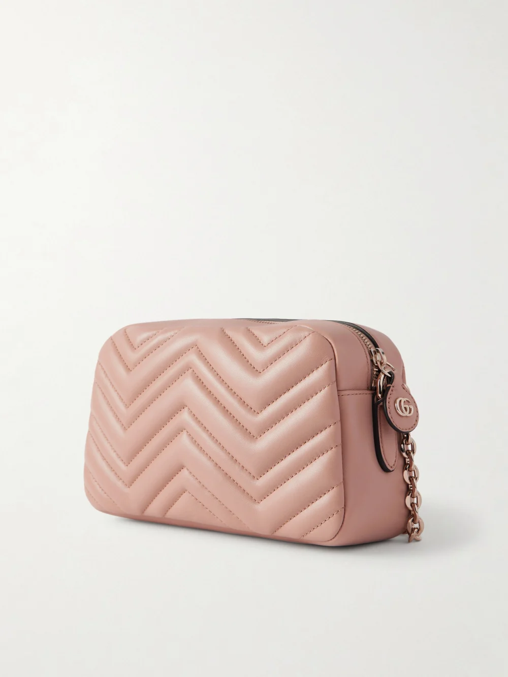 Back view of the Gucci Gg Marmont Quilted Leather Shoulder Bag