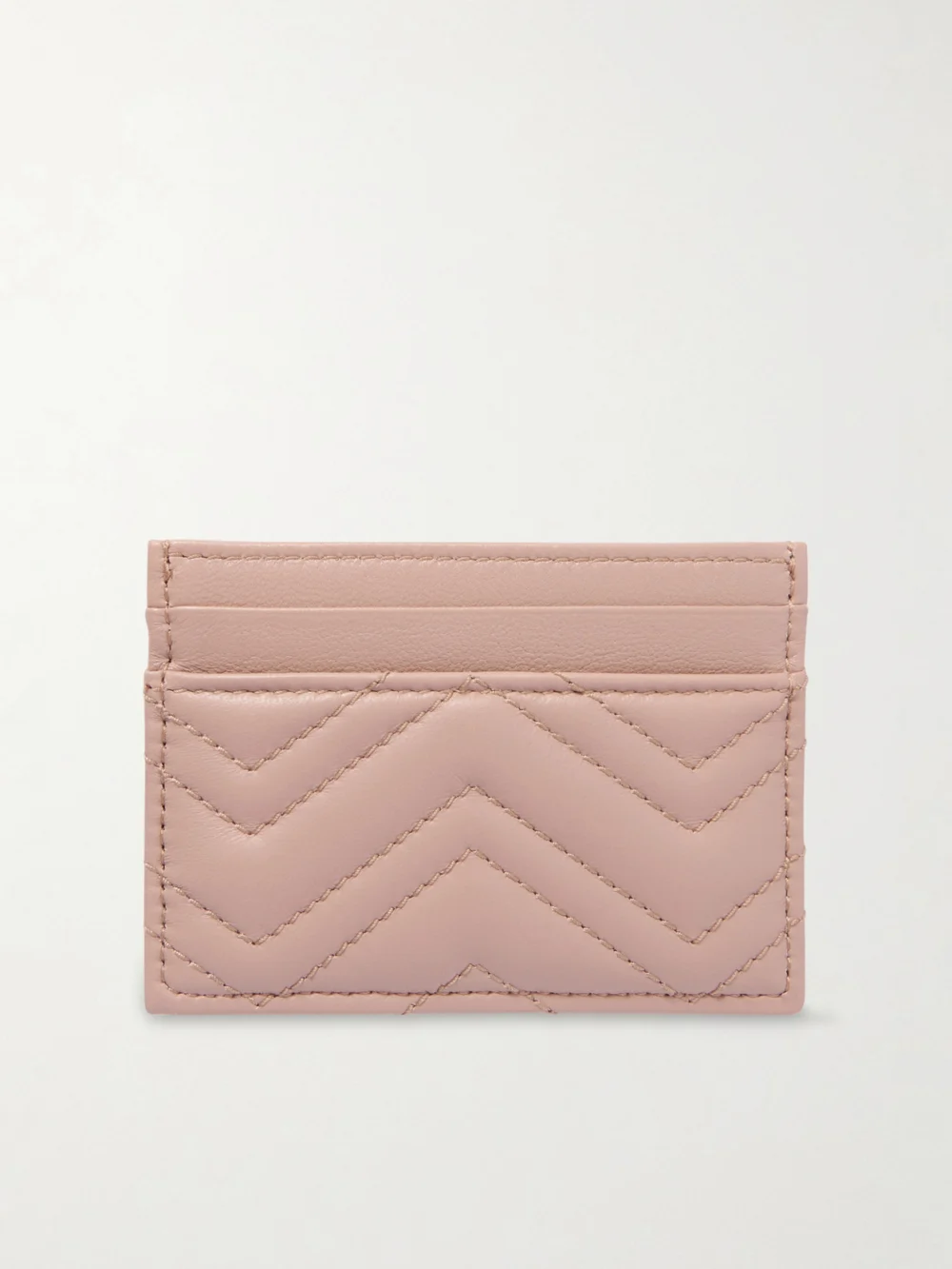 Back view of the Gucci Gg Marmont Quilted Textured-leather Cardholder