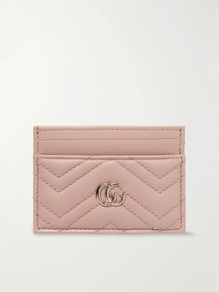 Gucci Gg Marmont Quilted Textured-leather Cardholder