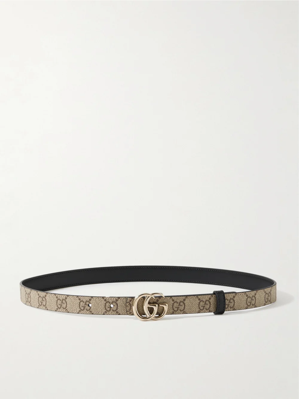 Gucci Gg Marmont Reversible Leather Belt in beige