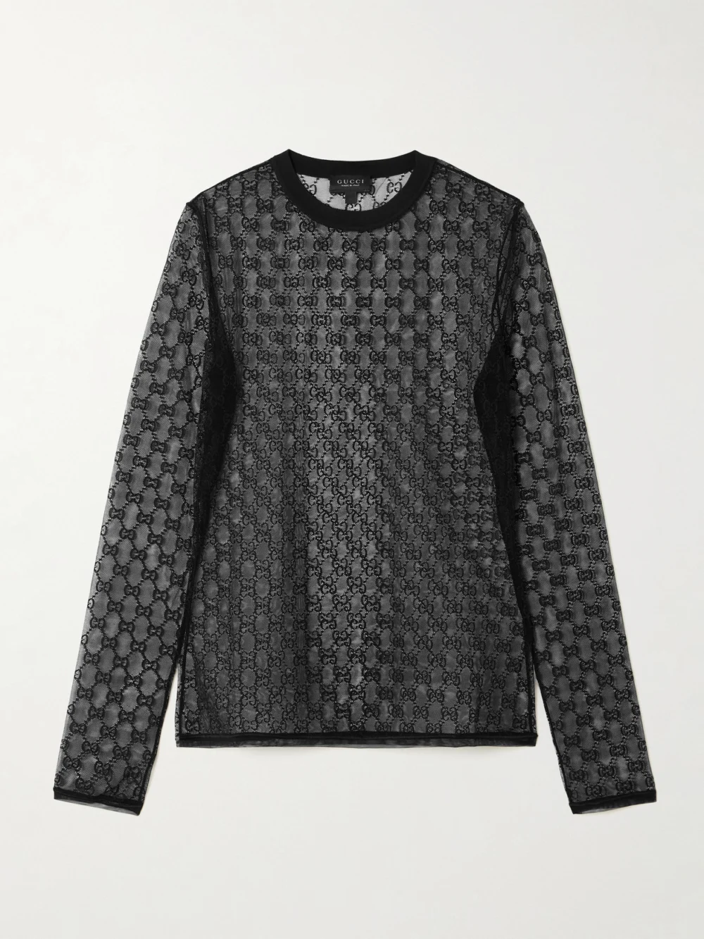 Gucci Gg Stretch-lace Top in black