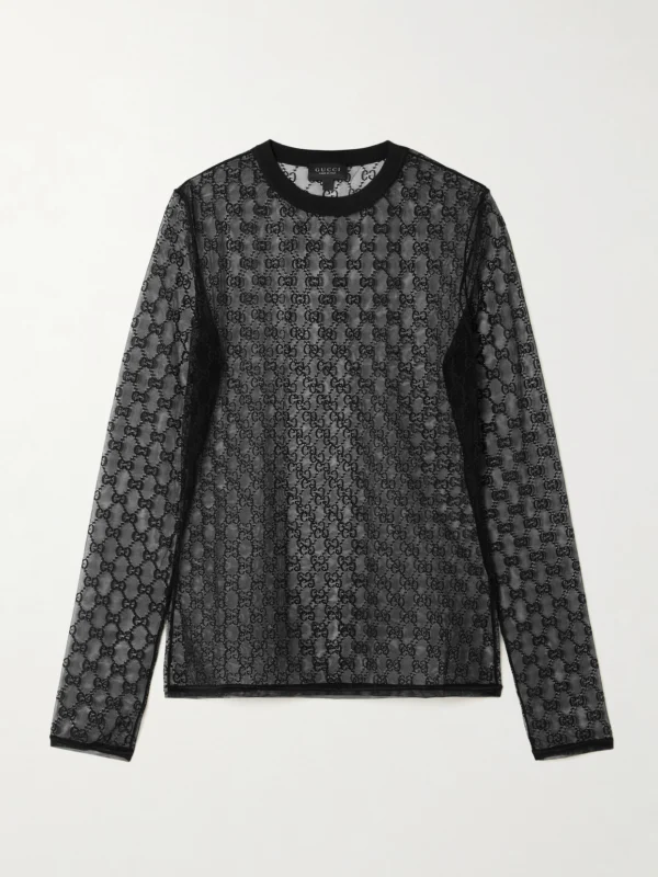 Gucci Gg Stretch-lace Top