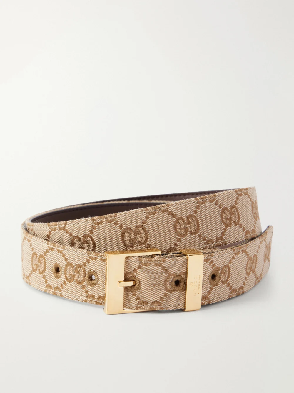 Gucci Gg Supreme-jacquard Canvas Belt in beige