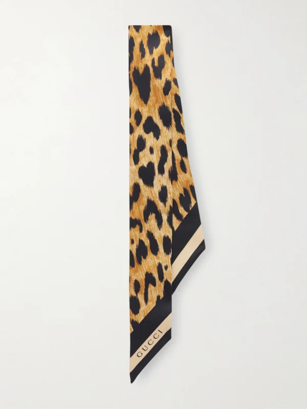 Gucci Heritage Animal-print Silk Twill Scarf