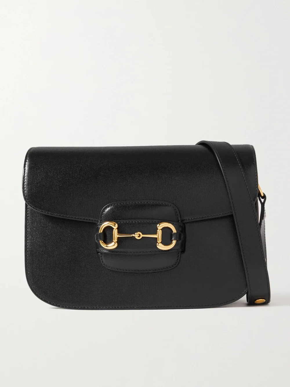 Gucci Horsebit 1955 Medium Textured-leather Shoulder Bag in black
