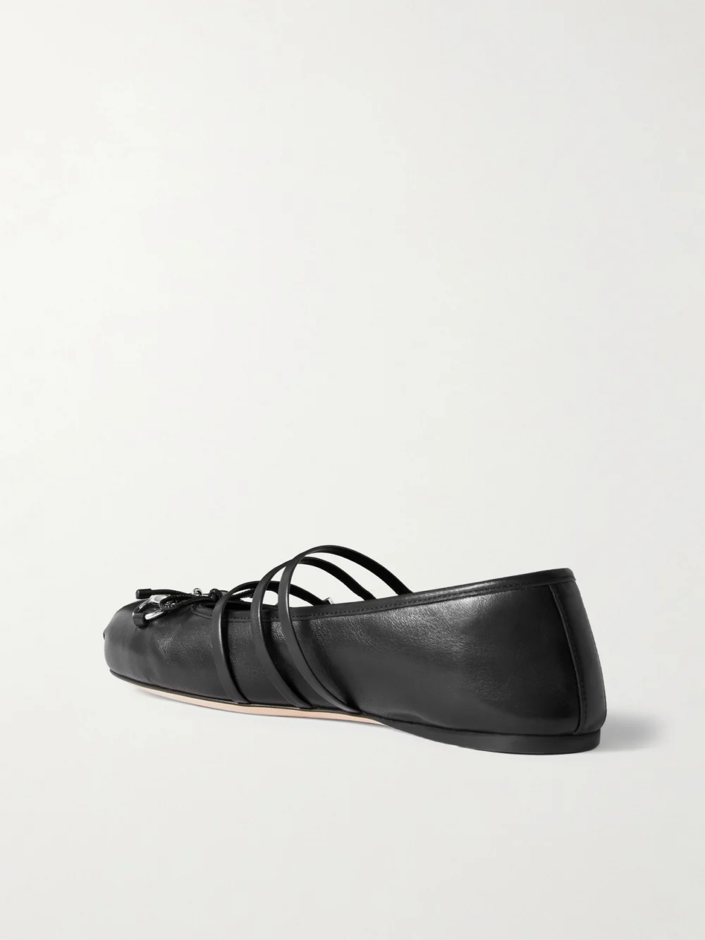 Back view of the Gucci Horsebit-detailed Leather Ballet Flats