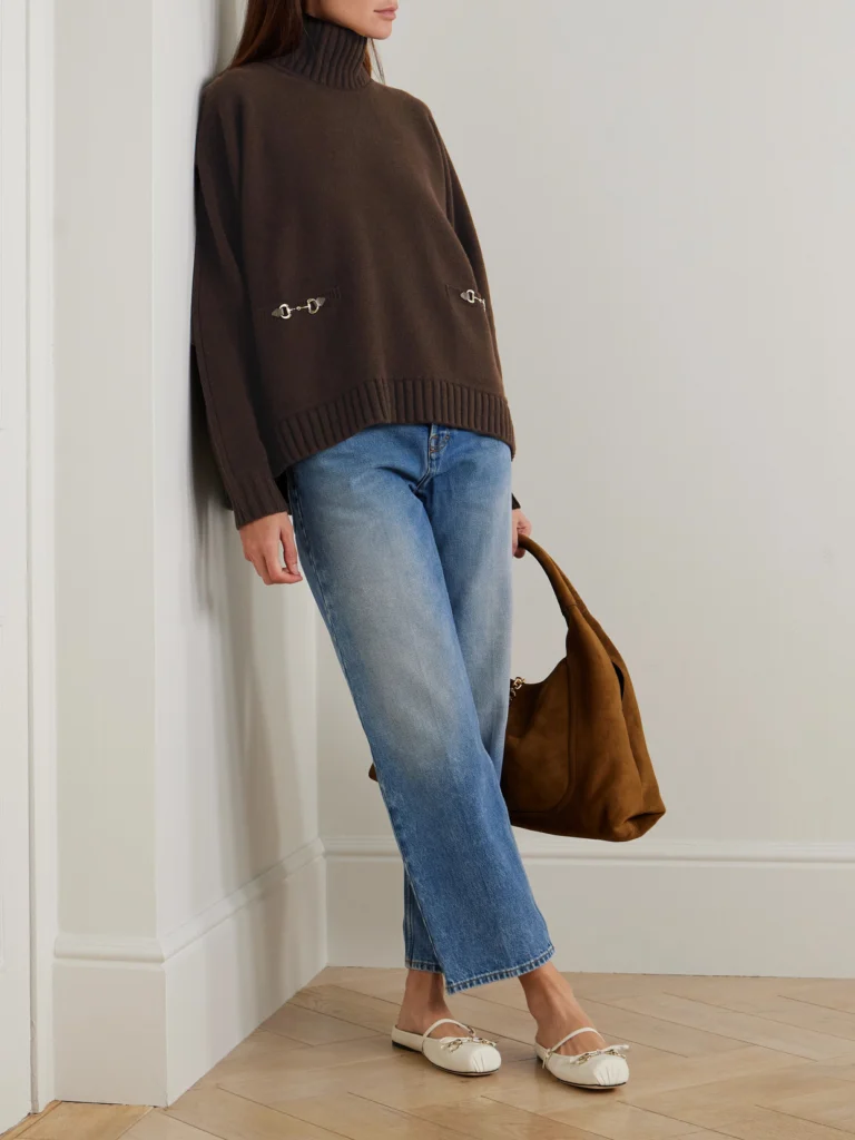 Gucci Horsebit-detailed Wool and Cashmere-blend Turtleneck Sweater