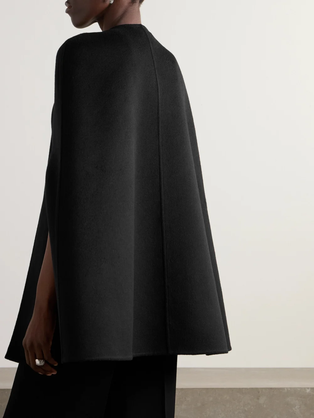 Back view of the Gucci Horsebit-embellished Wool and Silk-blend Cape