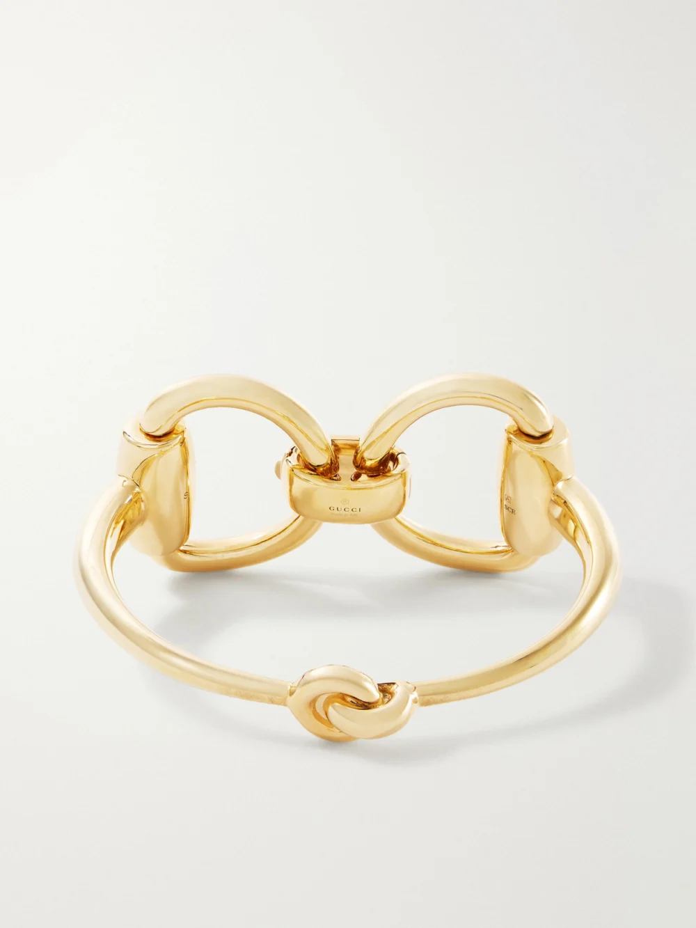 Back view of the Gucci Horsebit Gold-tone Bangle