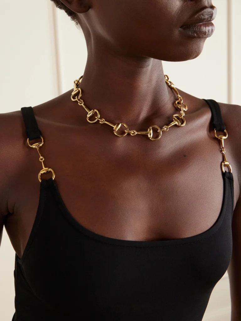 Gucci Horsebit Gold-tone Necklace