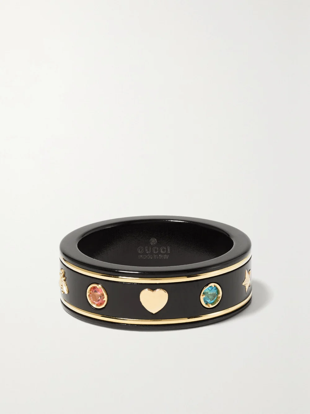 Gucci Icon 18-karat Gold Topaz Ring in 11