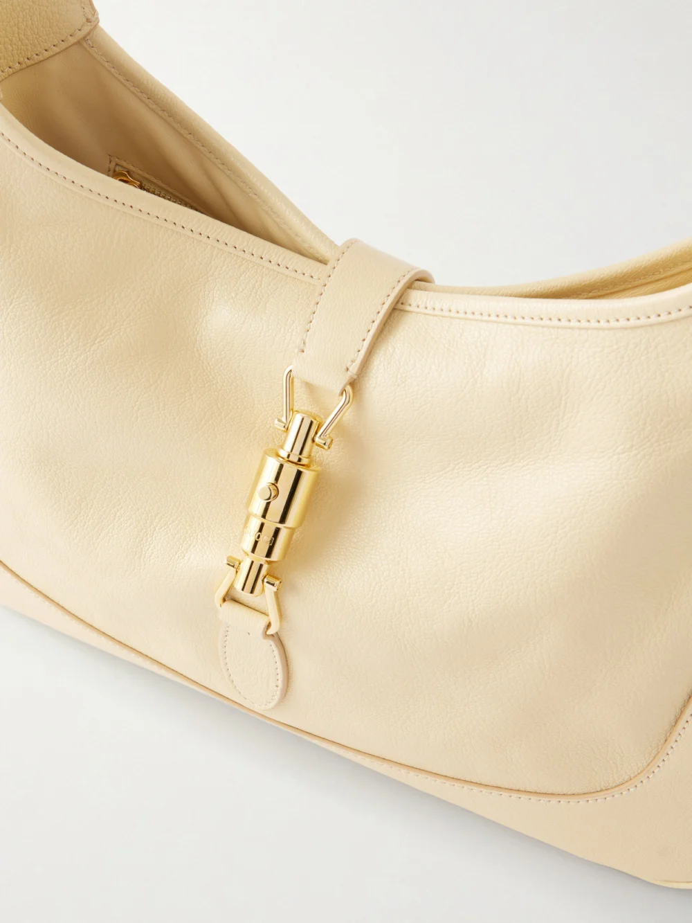 Close-up detail of the Gucci Jackie 1961 Leather Shoulder Bag