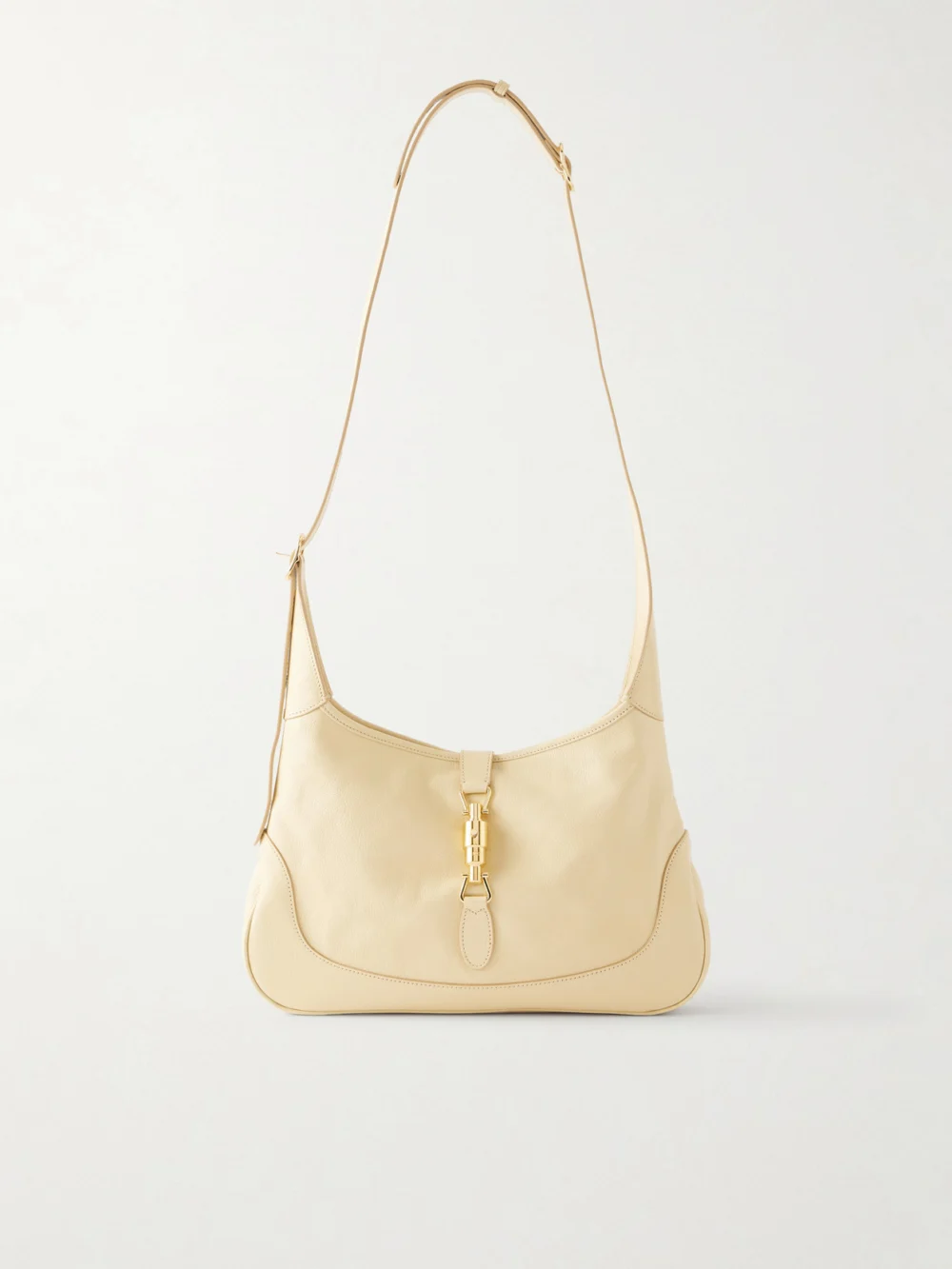 Gucci Jackie 1961 Leather Shoulder Bag in cream