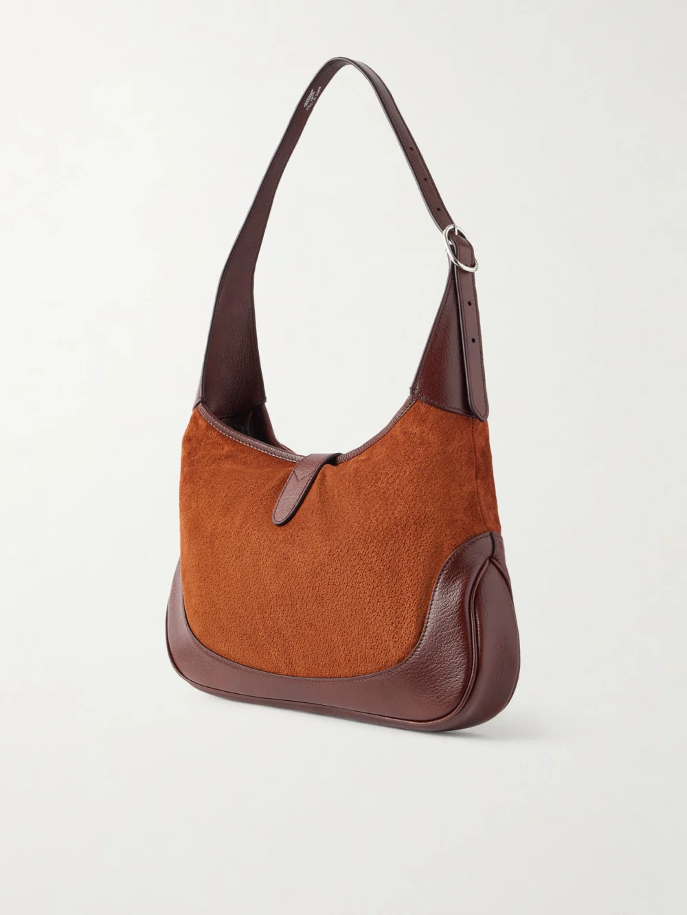 Back view of the Gucci Jackie 1961 Leather-trimmed Suede Shoulder Bag