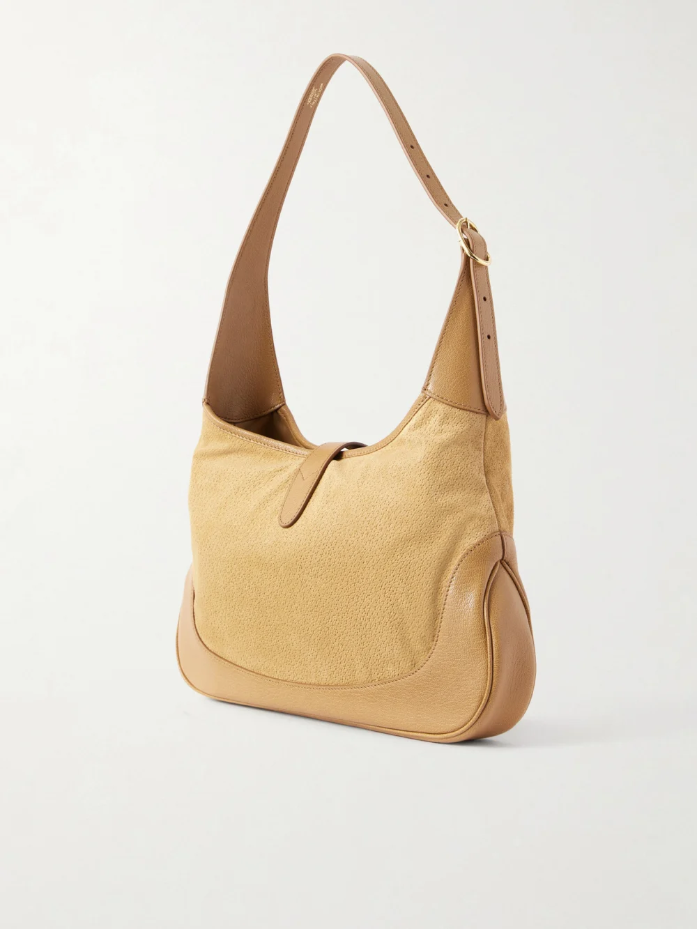 Back view of the Gucci Jackie 1961 Leather-trimmed Suede Shoulder Bag