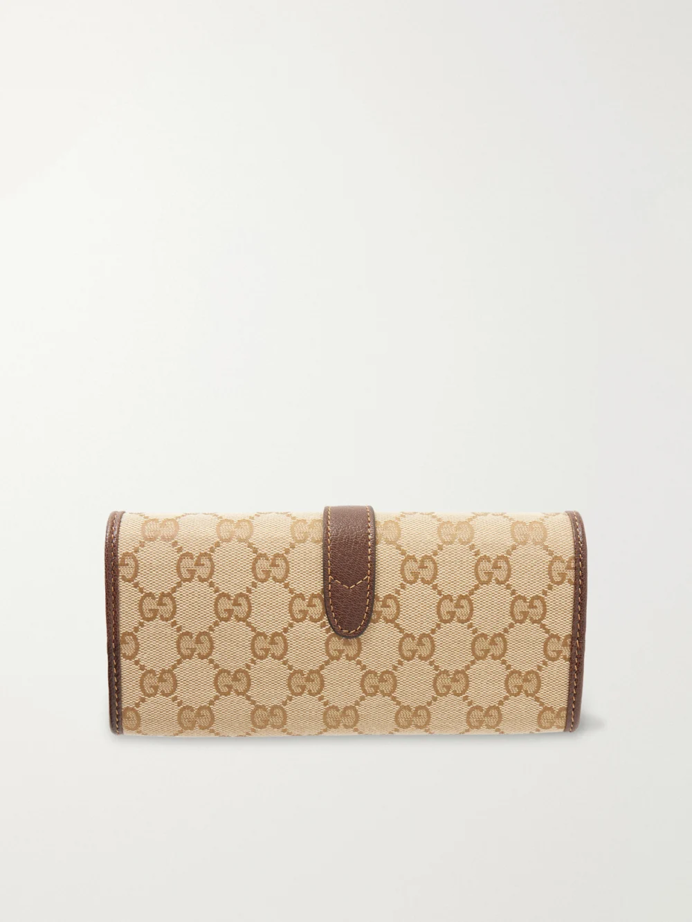 Back view of the Gucci Jackie Leather-trimmed Canvas-jacquard Wallet