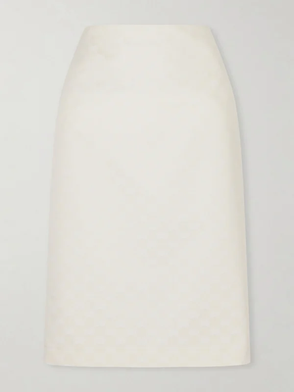 Gucci Jacquard-gabardine Midi Skirt