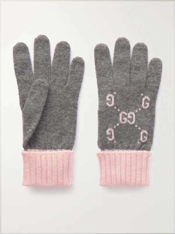 Gucci Jacquard-knit Cashmere Gloves