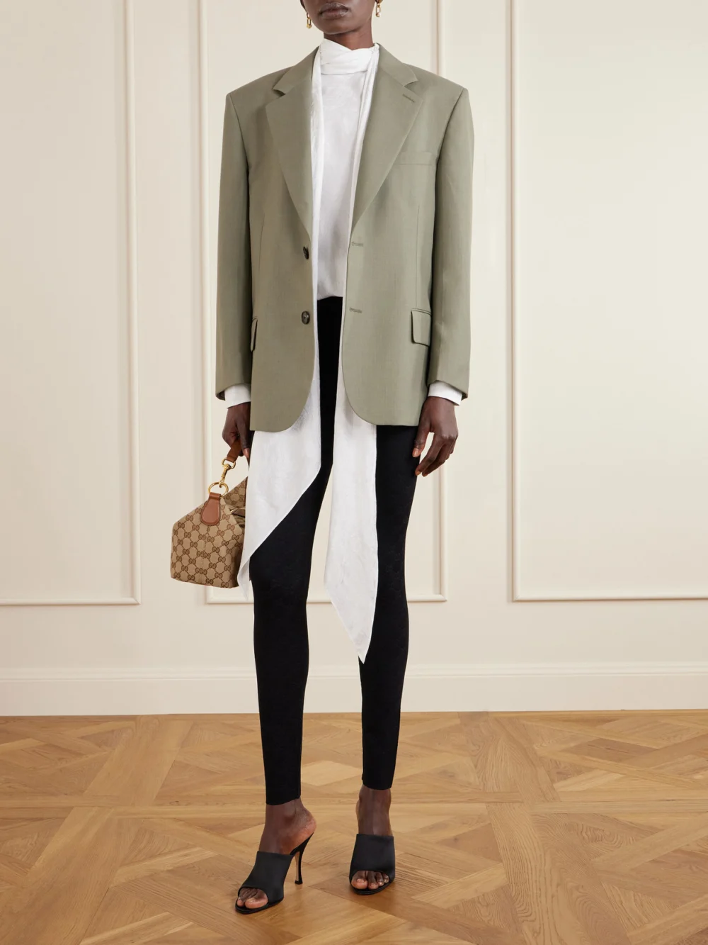 Gucci Jacquard-knit Leggings, worn by a model