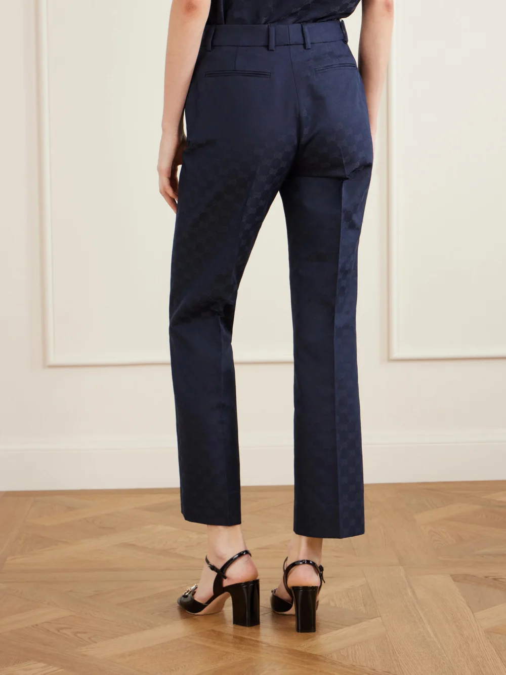 Back view of the Gucci Jacquard-twill Tapered Pants