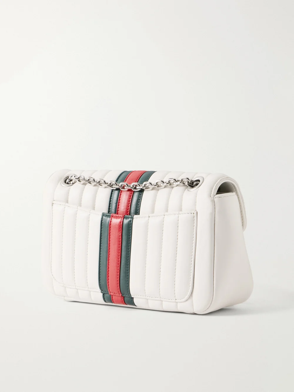 Back view of the Gucci Jetset Gg Marmont Quilted Leather Crossbody Bag