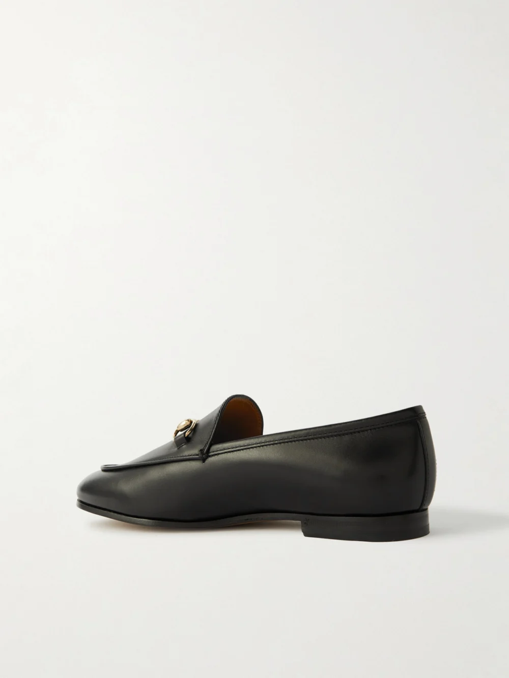 Back view of the Gucci Jordaan Horsebit-detailed Leather Loafers