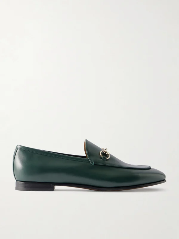 Gucci Jordaan Horsebit-detailed Leather Loafers
