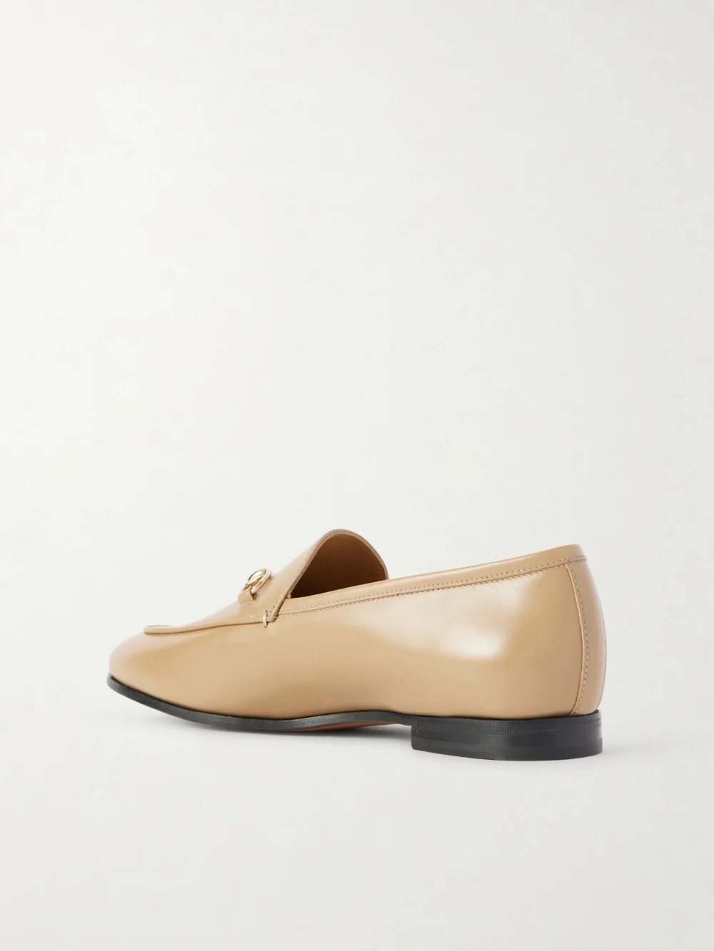 Back view of the Gucci Jordaan Horsebit-detailed Leather Loafers