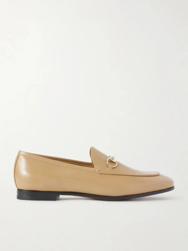 Gucci Jordaan Horsebit-detailed Leather Loafers