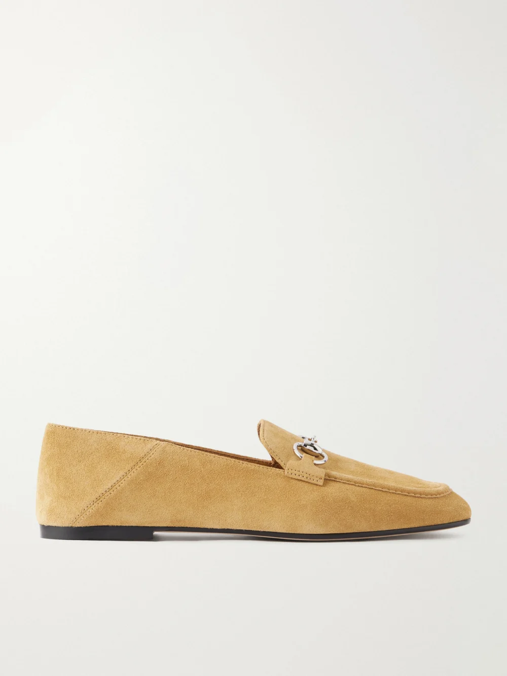 Gucci Jordaan Horsebit-embellished Suede Loafers in beige