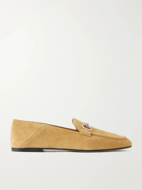 Gucci Jordaan Horsebit-embellished Suede Loafers