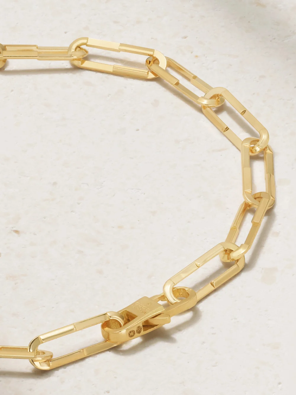 Back view of the Gucci Link to Love 18-karat Gold Bracelet