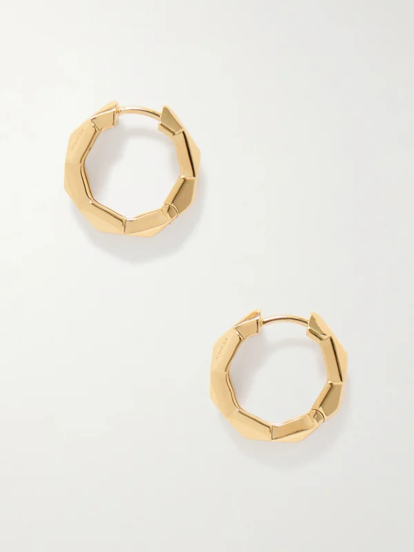 Gucci Link to Love 18-karat Gold Hoop Earrings