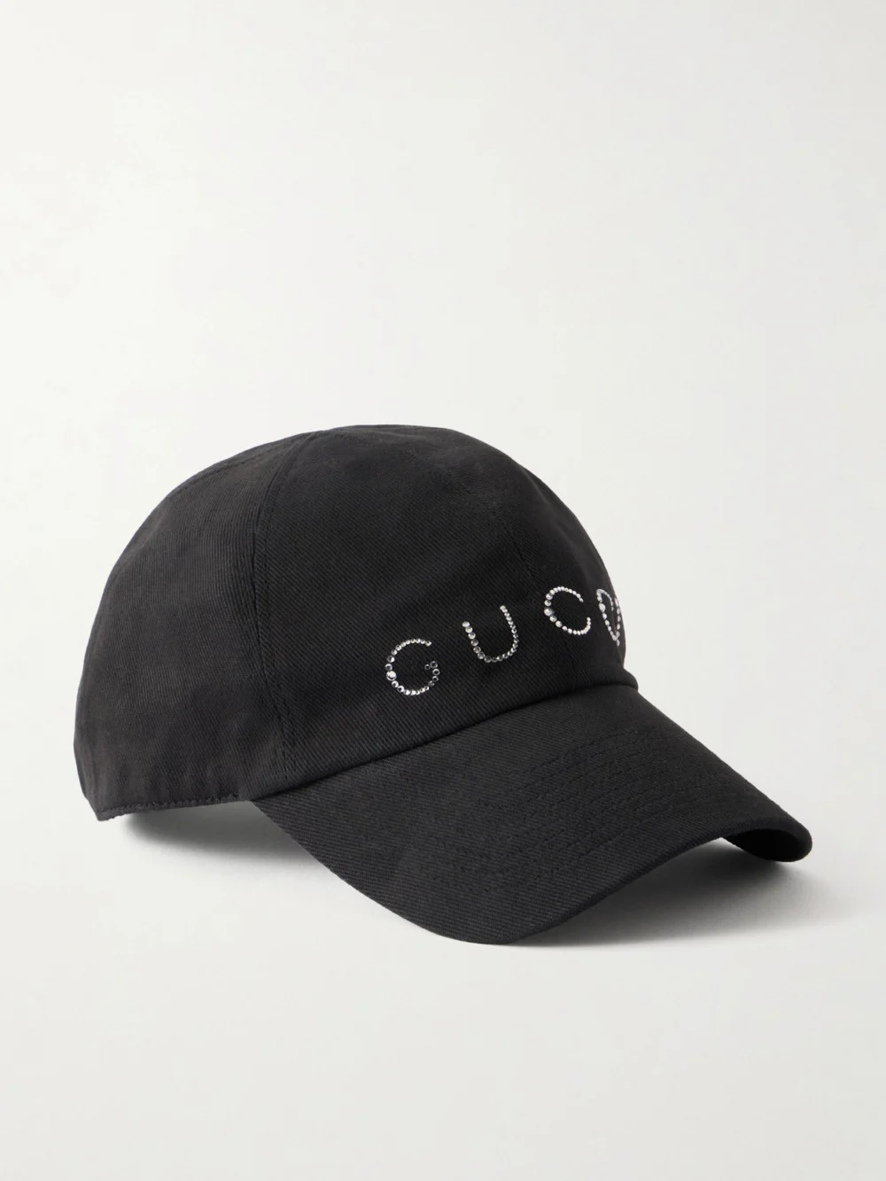 Gucci Logo-embellished Cotton-canvas Cap in black