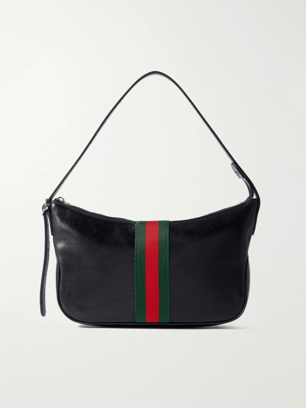 Gucci Lunetta Leather Shoulder Bag in black