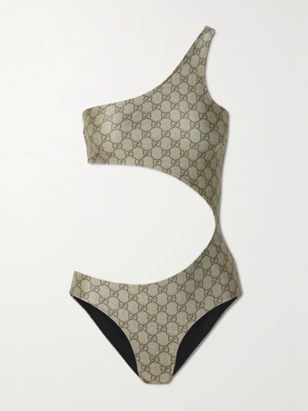 Gucci One-shoulder Cutout Swimsuit
