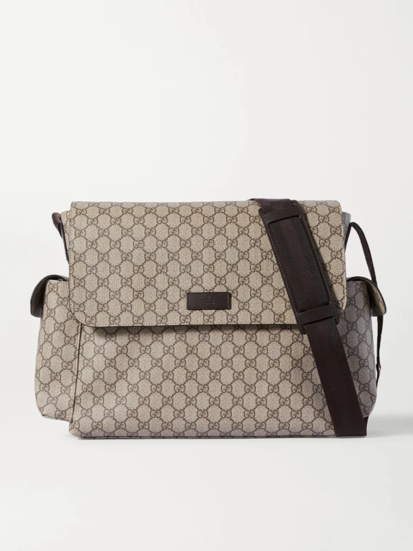 Gucci Ophidia Coated Canvas-jacquard Diaper Bag