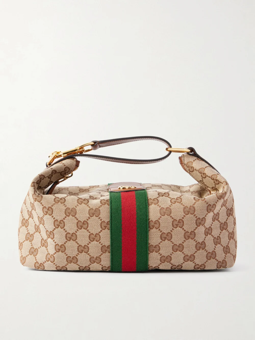 Gucci Ophidia Leather-trimmed Coated Canvas-jacquard Clutch in multi