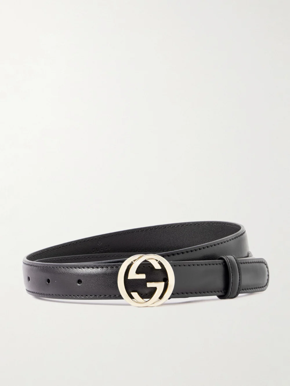 Gucci Plutone Leather Belt in black
