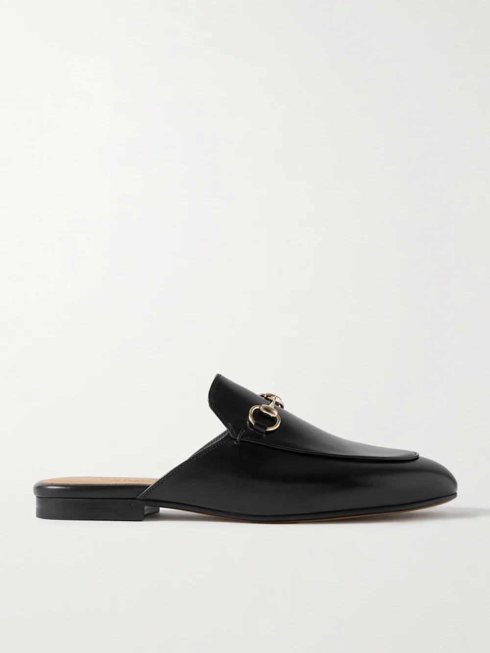 Gucci Princetown Horsebit-detailed Leather Slippers in black