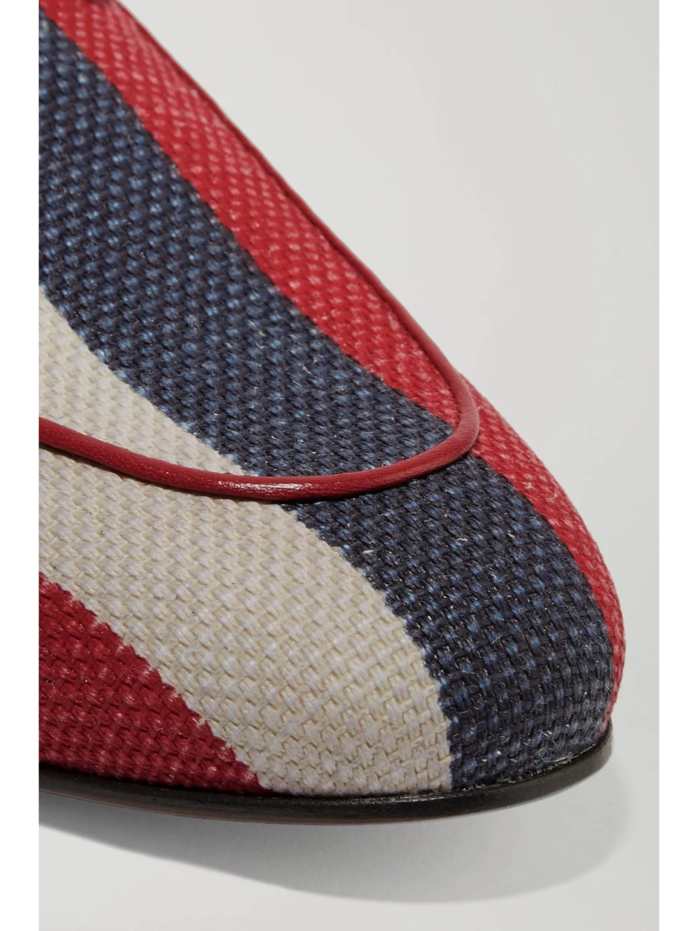 Gucci Princetown Horsebit-detailed Striped Canvas Slippers