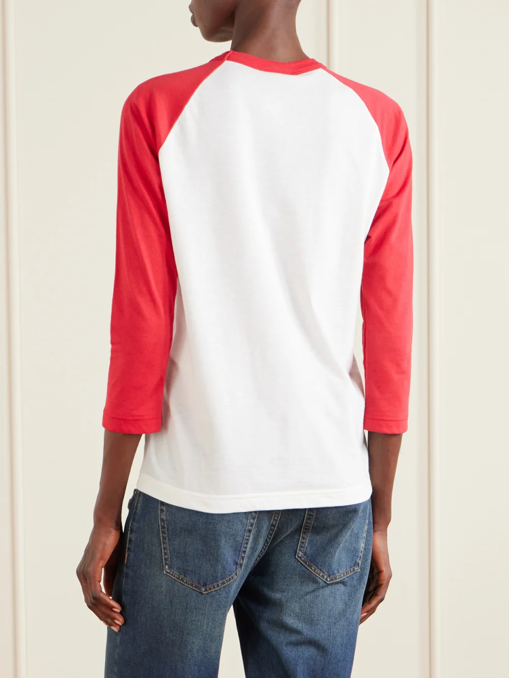 Back view of the Gucci Printed Cotton-blend Jersey T-shirt