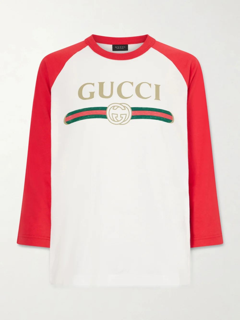 Gucci Printed Cotton-blend Jersey T-shirt in white
