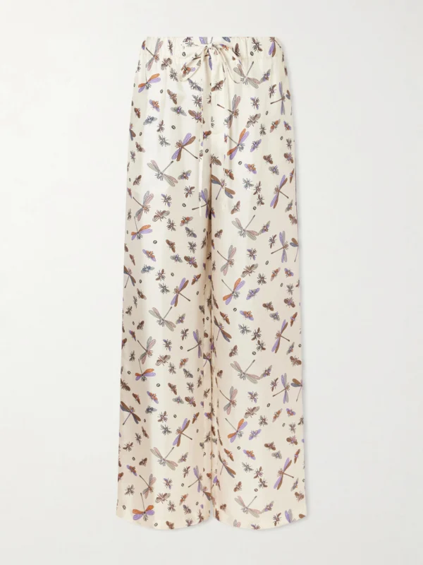 Gucci Printed Silk-satin Wide-leg Pants