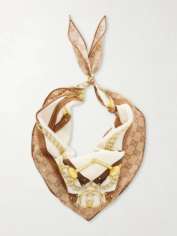 Gucci Printed Silk-twill Scarf