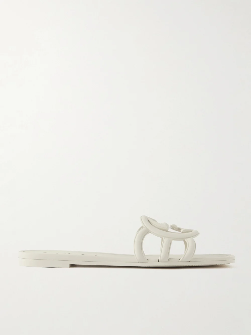 Gucci Rubber Slides in light gray