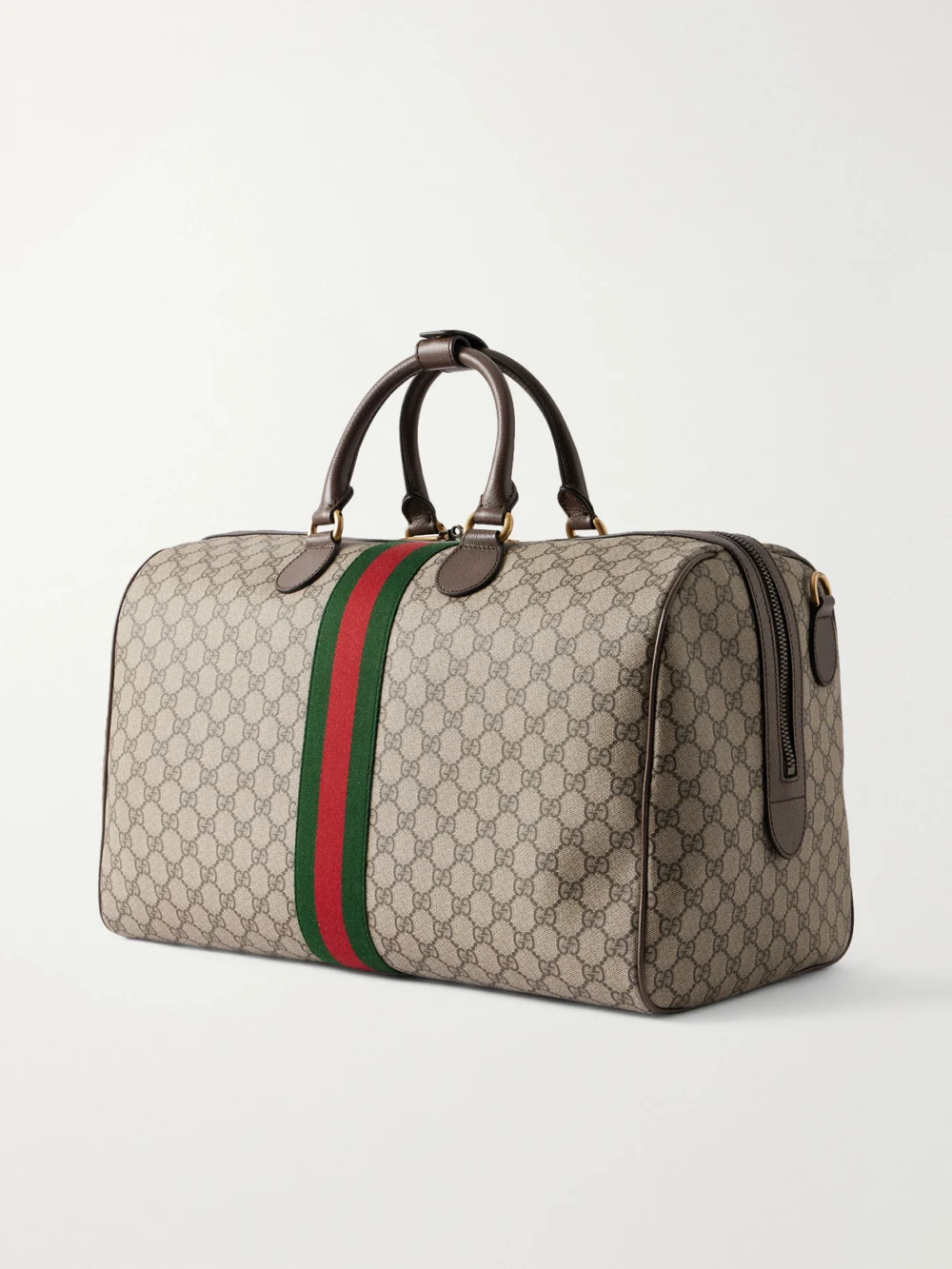 Back view of the Gucci Savoy Leather Coated Canvas-jacquard Tote